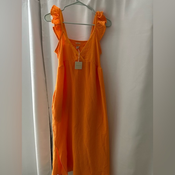Midi Orange Sundress with Pockets - NWT - Picture 2 of 9